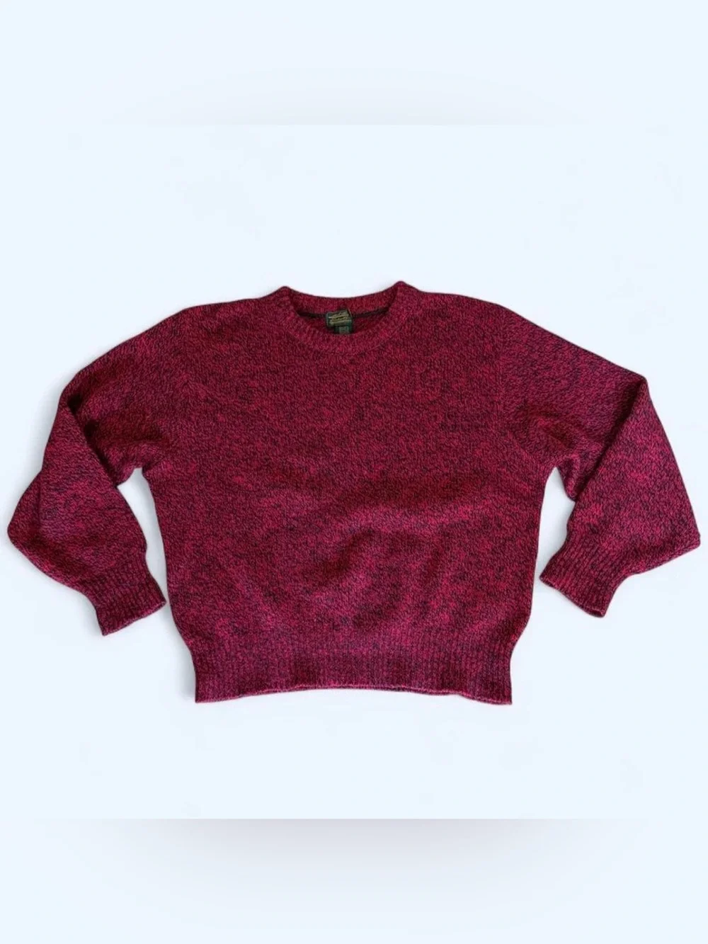 Vintage 1980’s Eddie Bauer Red & Black Wool Knit Sweater Men’s Size Large